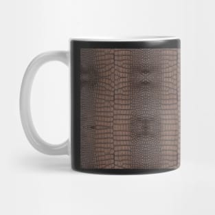 Brown Alligator Leather Skin Mug